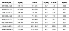Mexen Pretoria, sprchovací kút 90 (dvere) x 120 (stena) cm, 6mm šedé sklo, chrómový profil + biela sprchová vanička, 852-090-120-01-40-4010