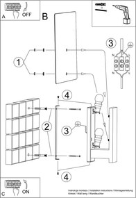 Nástenné svietidlo v prírodnej farbe Parola – Sollux
