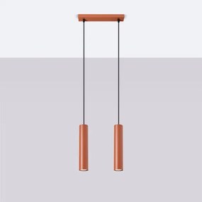 Sollux SL.1490 - Luster na lanku LAGOS 2xGU10/10W/230V červená