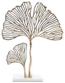 Kovová soška (výška 48 cm) Leaf – Light &amp; Living