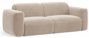 Béžová zamatová pohovka 220 cm Strino – Cosmopolitan Design