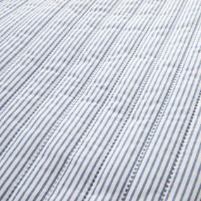 Modrý prešívaný pléd 220x230 cm Stripe – Catherine Lansfield