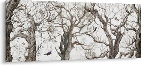 Obraz - Lesný vzor, kresba (120x50 cm)