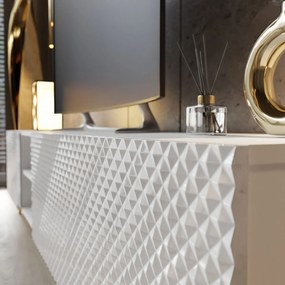 TV STOLÍK DAMIEN BIELY LESK 195 cm