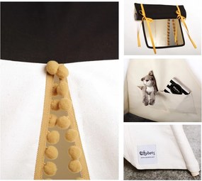lovel.sk Detský stan teepee Black/Honey