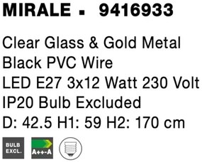Retro luster Mirale 42.5 Číra