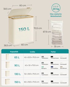 Kôš na bielizeň 150L LCB515W01