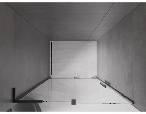 Mexen Velar L, posuvné sprchové dvere do otvoru 100 cm, 8mm číre sklo, čierna matná, 871-100-003-01-70