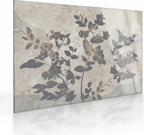 Sklenený obraz - Texturované listy (70x50 cm)