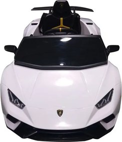 LEAN CARS Elektrické autíčko Lamborghini Huracan LED MP3, biele