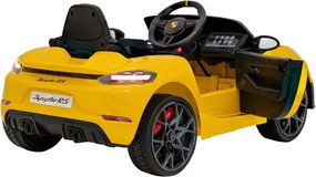 Elektrické autíčko Porsche Spyder RS 718 Lakier žlté