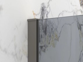 Erga Paris, sprchová zástena Walk-In 140x200 cm, 8mm šedé sklo, grafitový profil, ERG-V02-PARIS-140x200-GR-GG