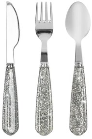 Konges Sløjd Detský príbor Sparkling Silver / Blush sparkling Silver