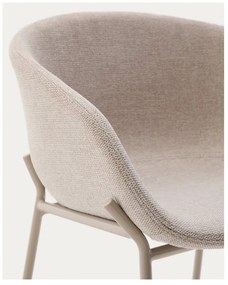 Béžová barová stolička (výška sedadla 65 cm) Yvette – Kave Home