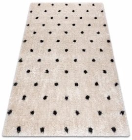 Koberec FLUFFY 2370 shaggy bodky - krém / antracit