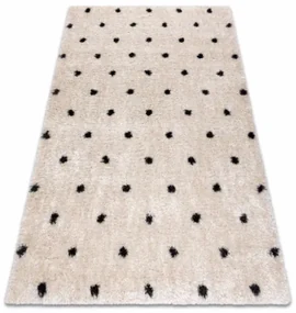 Koberec FLUFFY 2370 shaggy bodky - krém / antracit