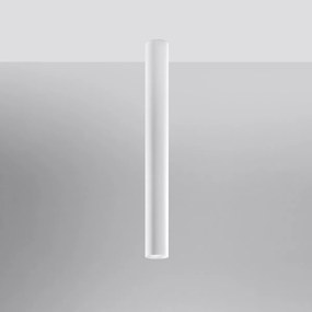 Stropné svietidlo Lagos, 1x biele kovové tienidlo, (60 cm)