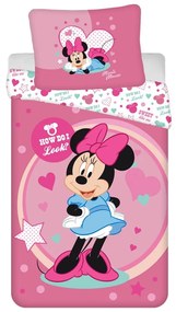 Detské obliečky na jednolôžko z mikrovlákna 140x200 cm Minnie Sweet Like Me - Jerry Fabrics
