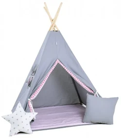 Sowadesing stan teepee Bubble sivo-ružový+ stabilizátor