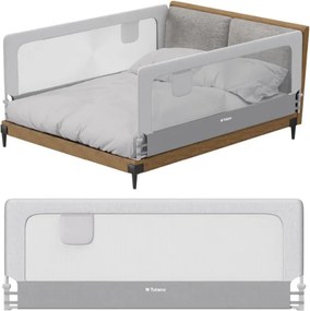 Bezpečnostná zábrana na posteľ Cover 30 biela / sivá 200 cm