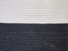 Sada 2 bavlnených úložných košov biela/čierna PAZHA Beliani