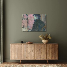 Sklenený obraz - Henri de Toulouse-Lautrec, Maxime Dethomas, reprodukcia (70x50 cm)
