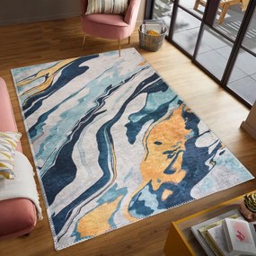 Žltý/modrý prateľný koberec 160x230 cm Colors of Joy – Vitaus