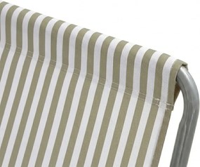 Skladacie plážové lehátko SAND STRIPES, zelené