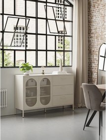 Krémová komoda 140x90 cm Diora – Marckeric