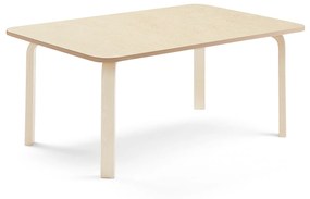 Stôl ELTON, 1400x700x530 mm, linoleum - béžová, breza