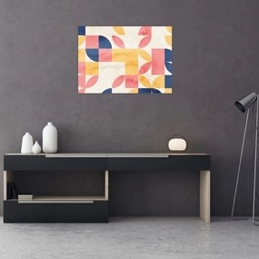 Obraz - Abstrakcia s retro vzormi (70x50 cm)
