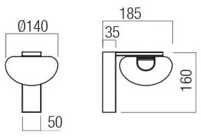 Redo 01-3241 - LED Nástenné svietidlo SINCLAIR LED/6,5W/230V CRI 93 IP21 zlatá