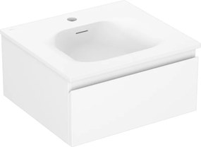 Mexen Orio, kúpeľňová skrinka 50 cm s umývadlom Vela, 1 zásuvka, biela matná, 91A10-05023-1-BF01-W23M01