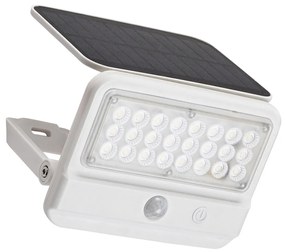 Rabalux 77090 solárny vonkajší reflektor s PIR Flaxton, biela