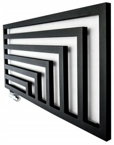 Regnis Kreon Zenit, vykurovacie teleso 1200x550 mm pre elektrickú vykurovaciu tyč, 630W, čierna matná, KZ120/55/BLACK/VYKUROVACIATYC