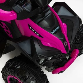 Baby Mix Detské odrážadlo Mega s vodiacou tyčou, ružová