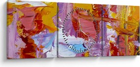 Obraz - Olejomaľba (s hodinami) (90x30 cm)