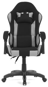 Autronic BONTEC Herné kreslo, synchrónny mechanizmus, čierna látka, KA-R209 GREY Farba: Čierna
