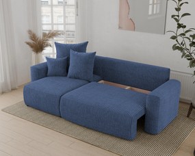 Rohová sedačka Denia (L) (tmavomodrá). Akcia -20%. Vlastná spoľahlivá doprava až k Vám domov. 1133113