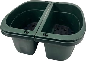 BAMA Závesný kvetináč na zábradlie KLUNIA, 40 cm, farba zelená Množstvo: 2 ks