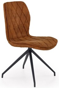 Jedálenská stolička JOHNY – ekokoža, hnedá