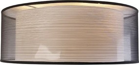 Moderné stropné svietidlo čierne s bielou 50 cm 3-svetlo - Drum Duo