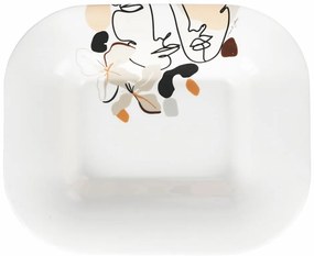 Keramický servírovací tanier VDE Tivoli 1996 Face to Grey, ø 43,5 x 35,5 cm