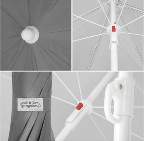 Plážový slunečník Trey 180 cm antracitový