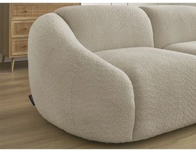 Béžová pohovka z textílie bouclé 230 cm Tina – Bobochic Paris