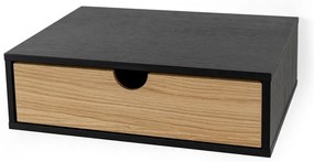Čierny nástenný nočný stolík Woodman Farsta