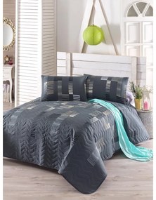 Prešívaný pléd na dvojlôžko s obliečkami na vankúše Tracy, 200 × 220 cm