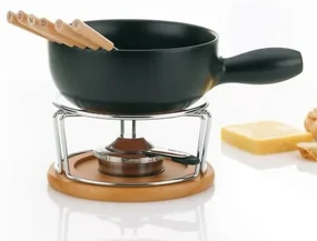 Sýrové fondue NATURA 10-dílné keramika, nerez, chróm, buk KELA KL-61306
