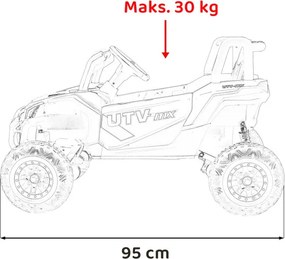 Elektrické autíčko Buggy Madman UTV-MX čierne