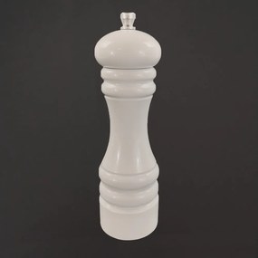 AMADEA Biely drevený mlynček na korenie, 18 cm
